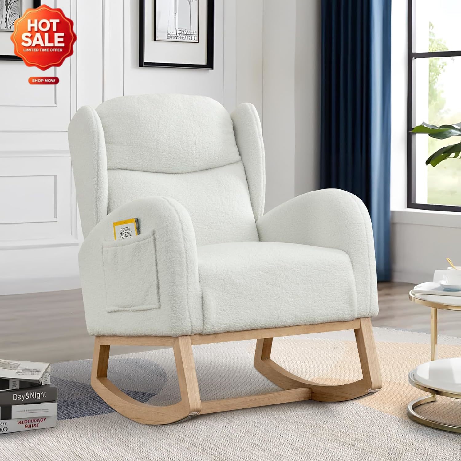 Rocking Chair Nursery - Fotel bujany do pokoju dziecięcego, fotel