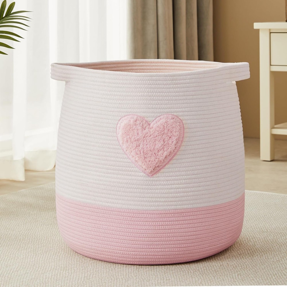 Baby Nursery Pink - Różowy Kosz na Pranie dla Dzieci