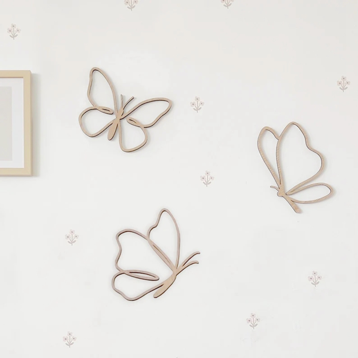 Baby Nursery Ideas - Drewniany Znak z Motylami, Drewniana Dekoracja