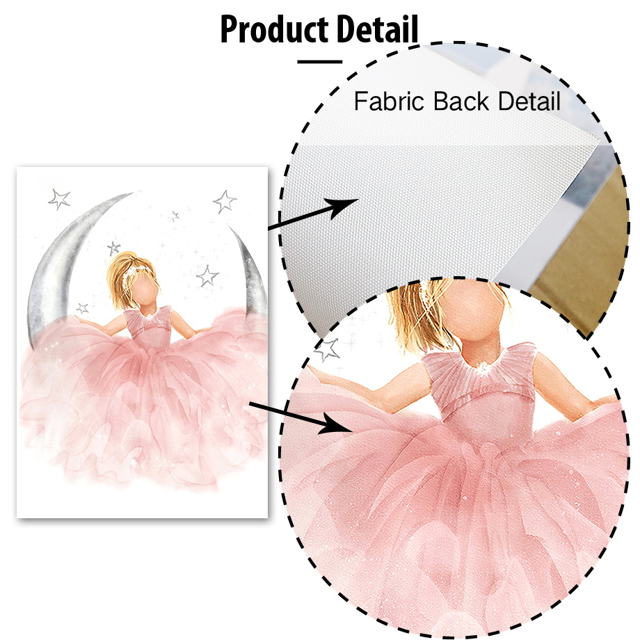 Pink Angel Girl Sun Moon Cloud – Baby Nursery Pink recenzja i cena