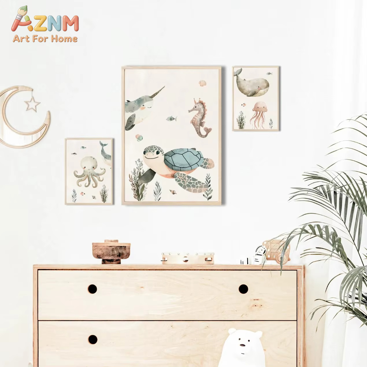 AZNM Akwarelowe Urocze Zwierzę – Baby Nursery Prints recenzja i cena