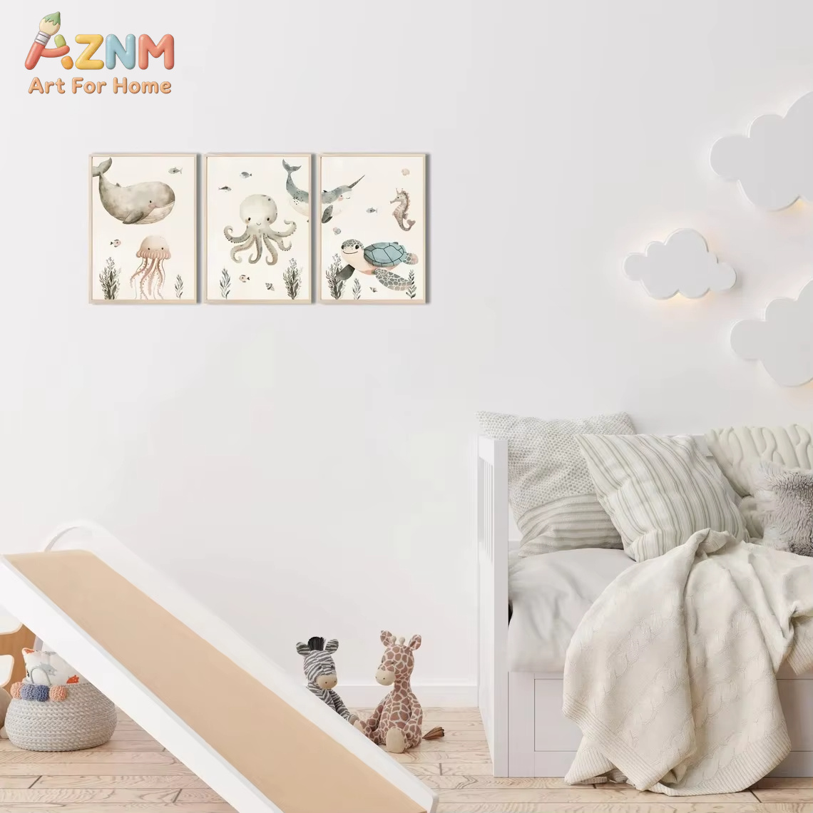 AZNM Akwarelowe Urocze Zwierzę – Baby Nursery Prints recenzja i cena