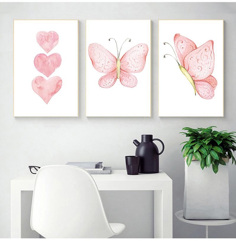 Różowy obraz na płótnie z serc – Baby Nursery Pink recenzja i cena