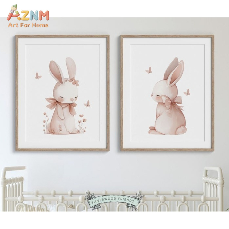 AZNM Miękki Różowy Obraz na Pł – Baby Nursery Neutral recenzja i cena
