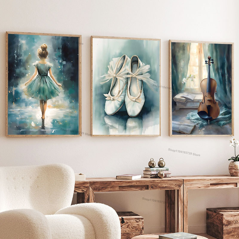 Akwarelowe baletniki, szkielet – Baby Nursery Posters recenzja i cena