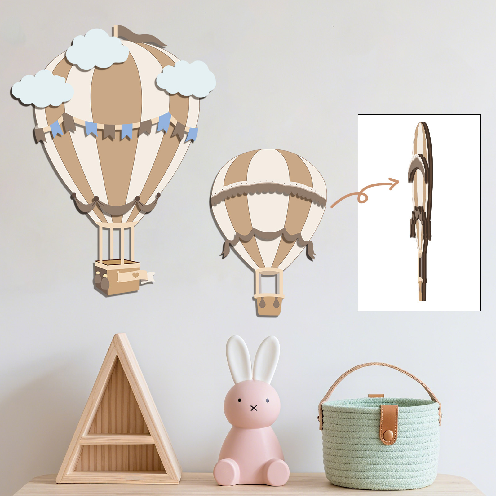 Neutralny drewniany wystrój śc – Baby Nursery Neutral recenzja i cena