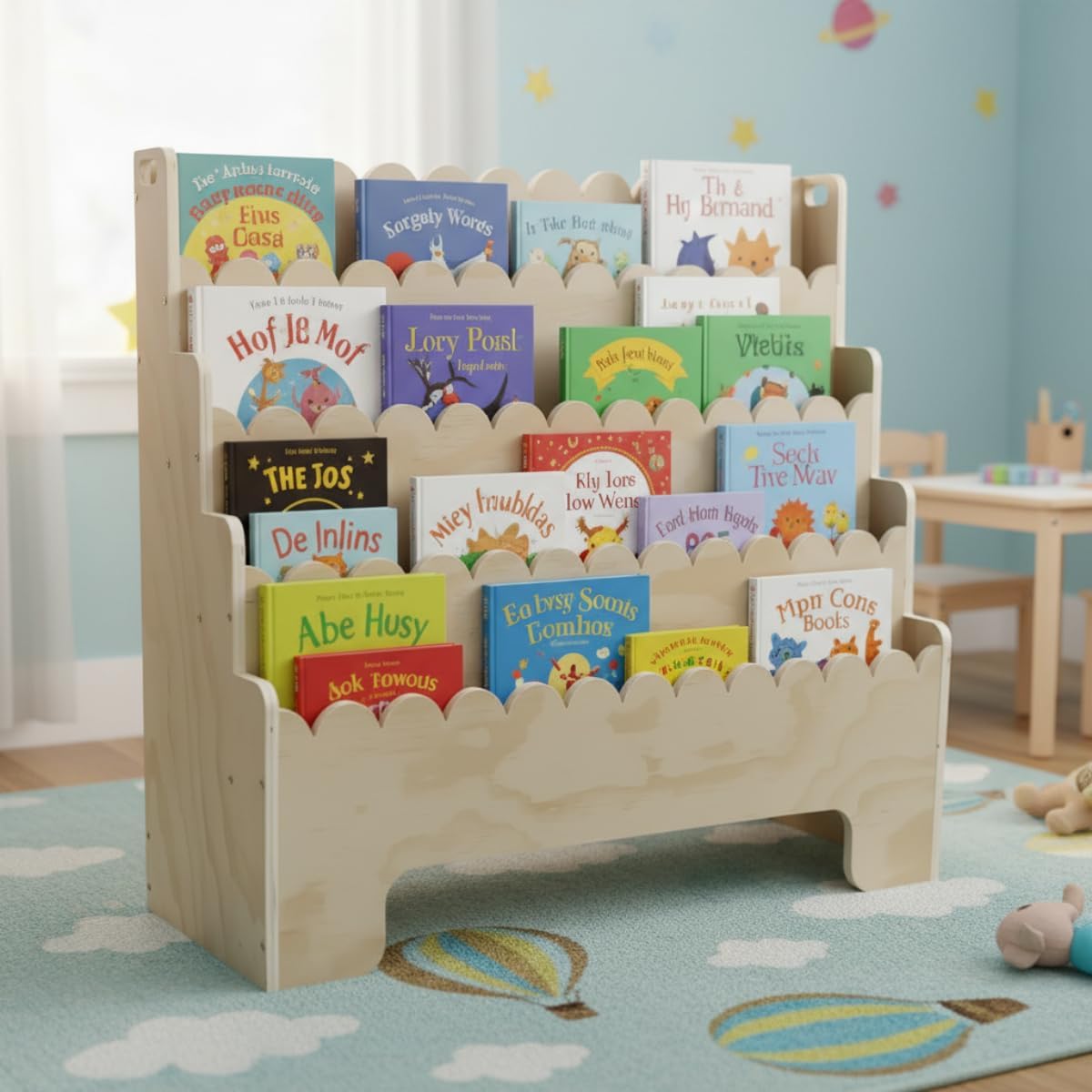 Półka na książki dla dzieci 4- – Baby Nursery Shelves recenzja i cena