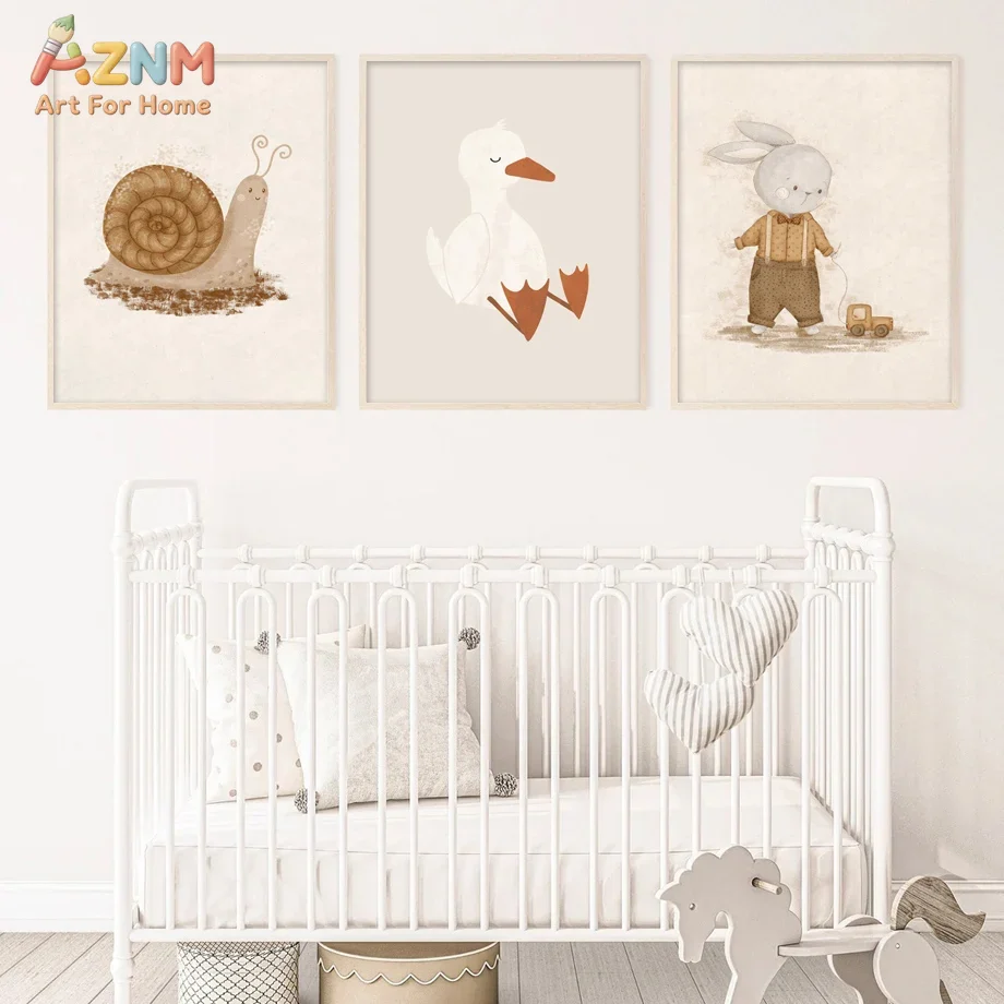 AZNM Neutralne Obrazki na Płót – Baby Nursery Neutral recenzja i cena