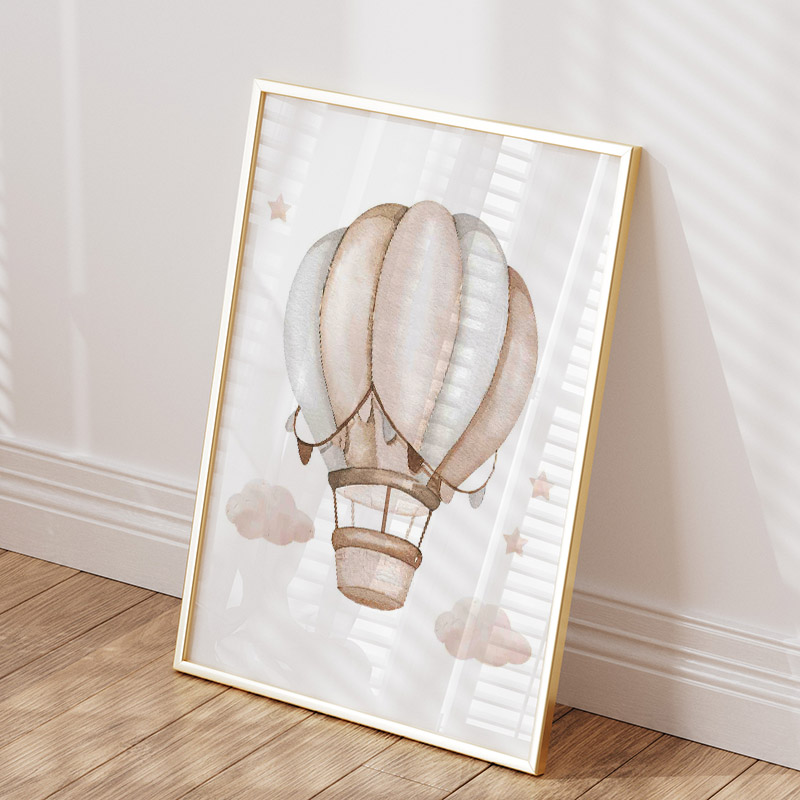 Cute Elephant Hot Balloon Moon – Baby Nursery Prints recenzja i cena