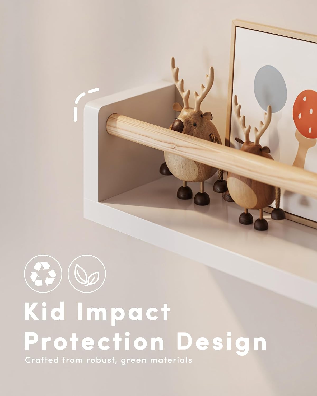 Zestaw 3 pływających półek na  – Baby Nursery Shelves recenzja i cena