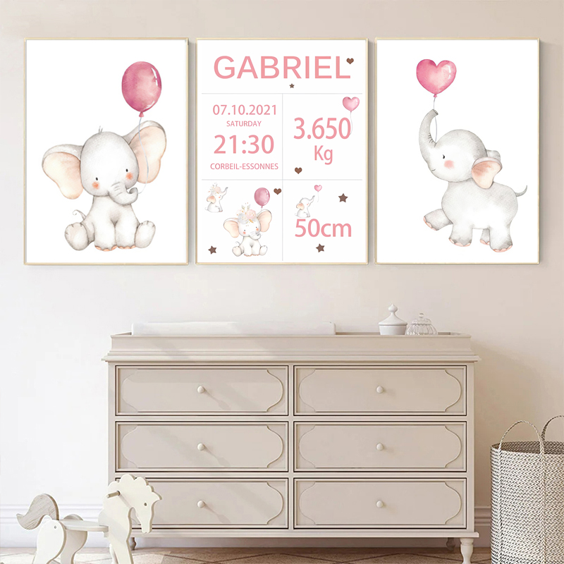Pink Baby Customized Name Date – Baby Nursery Pink recenzja i cena