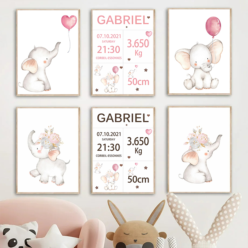 Pink Baby Customized Name Date – Baby Nursery Pink recenzja i cena