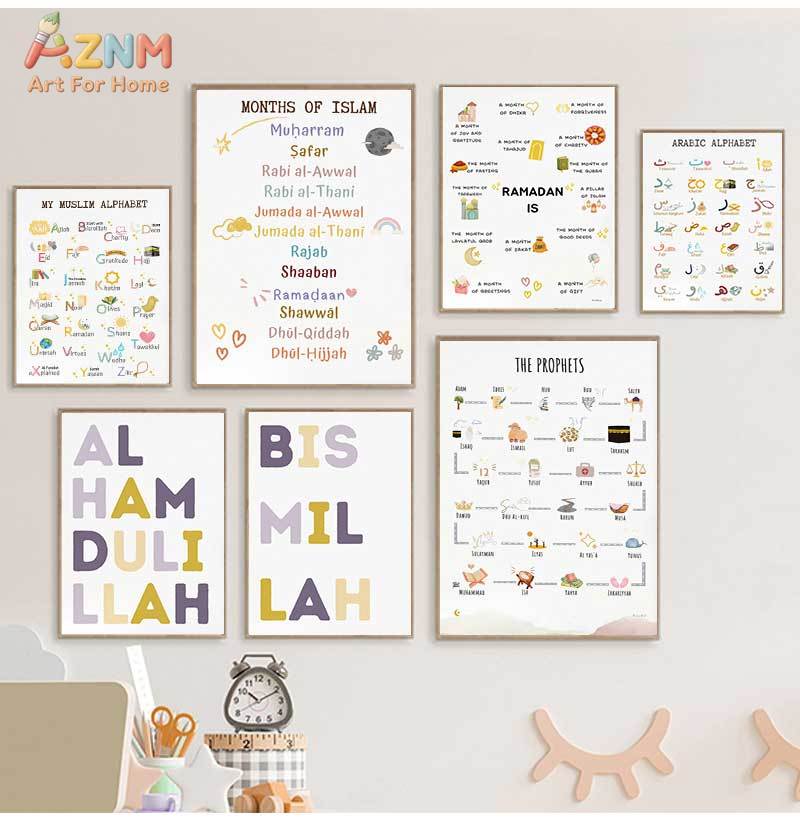 Islam Muzułmanin Proroki Alfab – Baby Nursery Prints recenzja i cena