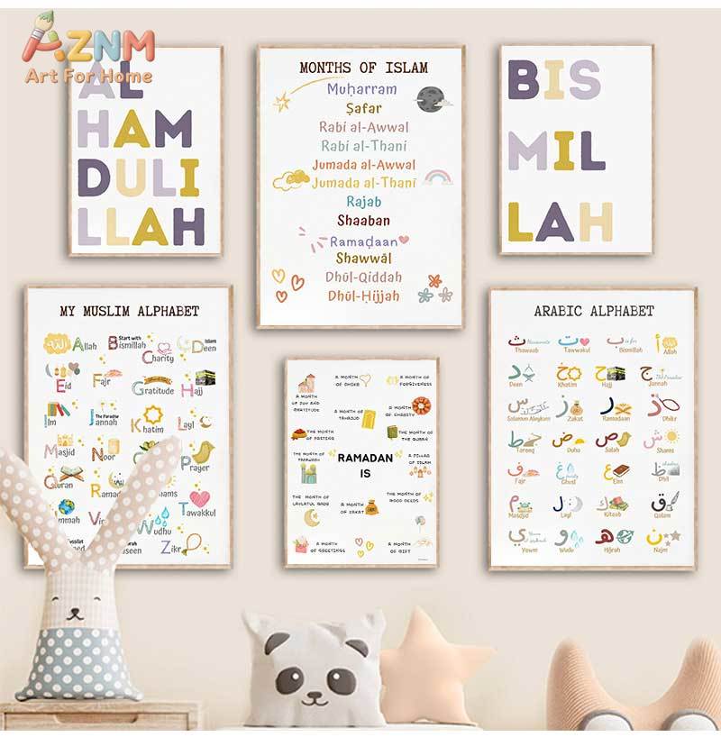 Islam Muzułmanin Proroki Alfab – Baby Nursery Prints recenzja i cena
