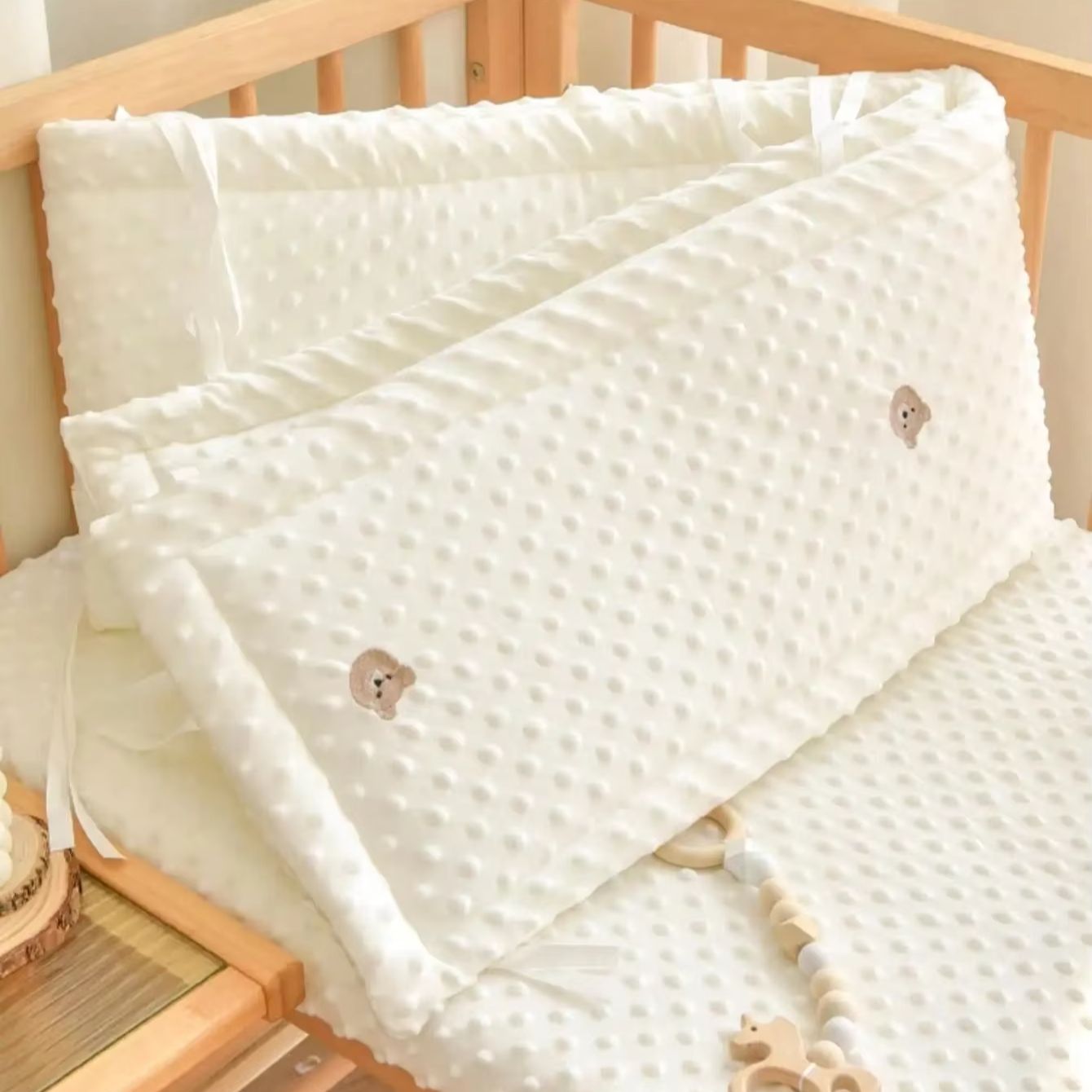 Jednokolorowa bawełniana osłon – Bed Rail Toddler recenzja i cena