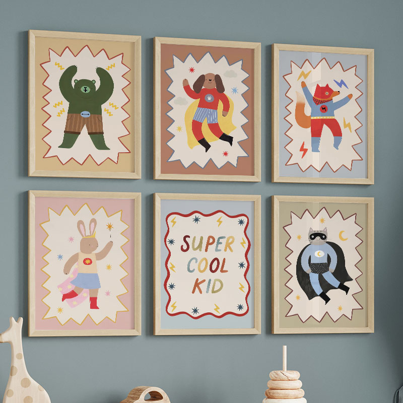 Zabawne Kreskówkowe Super Fajn – Baby Nursery Prints recenzja i cena