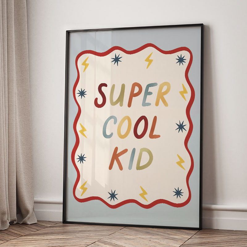 Zabawne Kreskówkowe Super Fajn – Baby Nursery Prints recenzja i cena