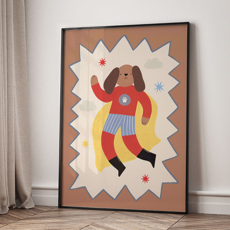 Zabawne Kreskówkowe Super Fajn – Baby Nursery Prints recenzja i cena