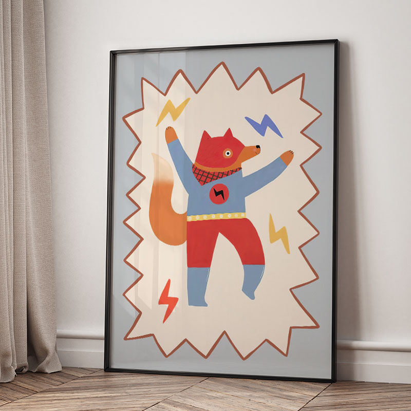 Zabawne Kreskówkowe Super Fajn – Baby Nursery Prints recenzja i cena