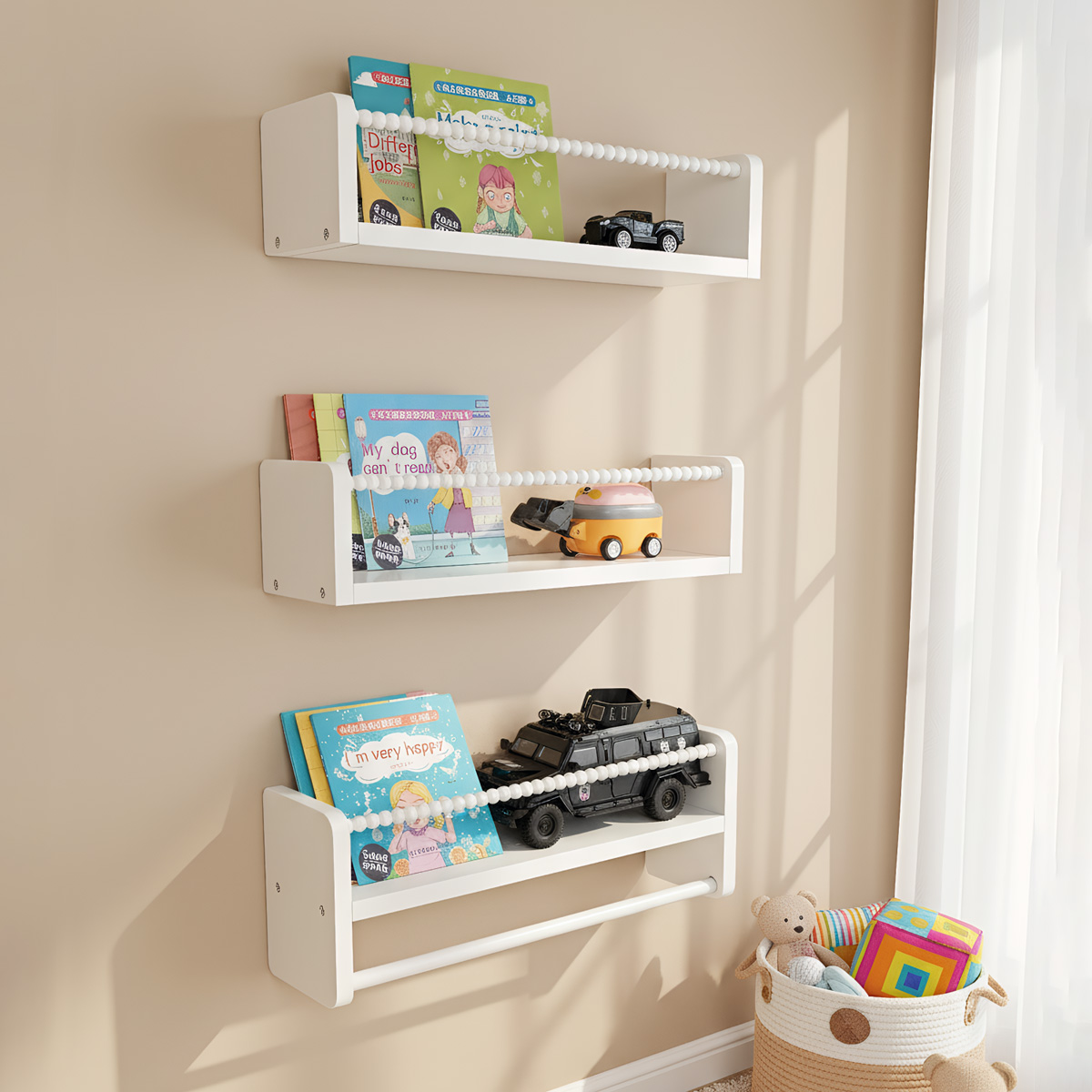 Drewniane półki na książki do  – Baby Nursery Shelves recenzja i cena
