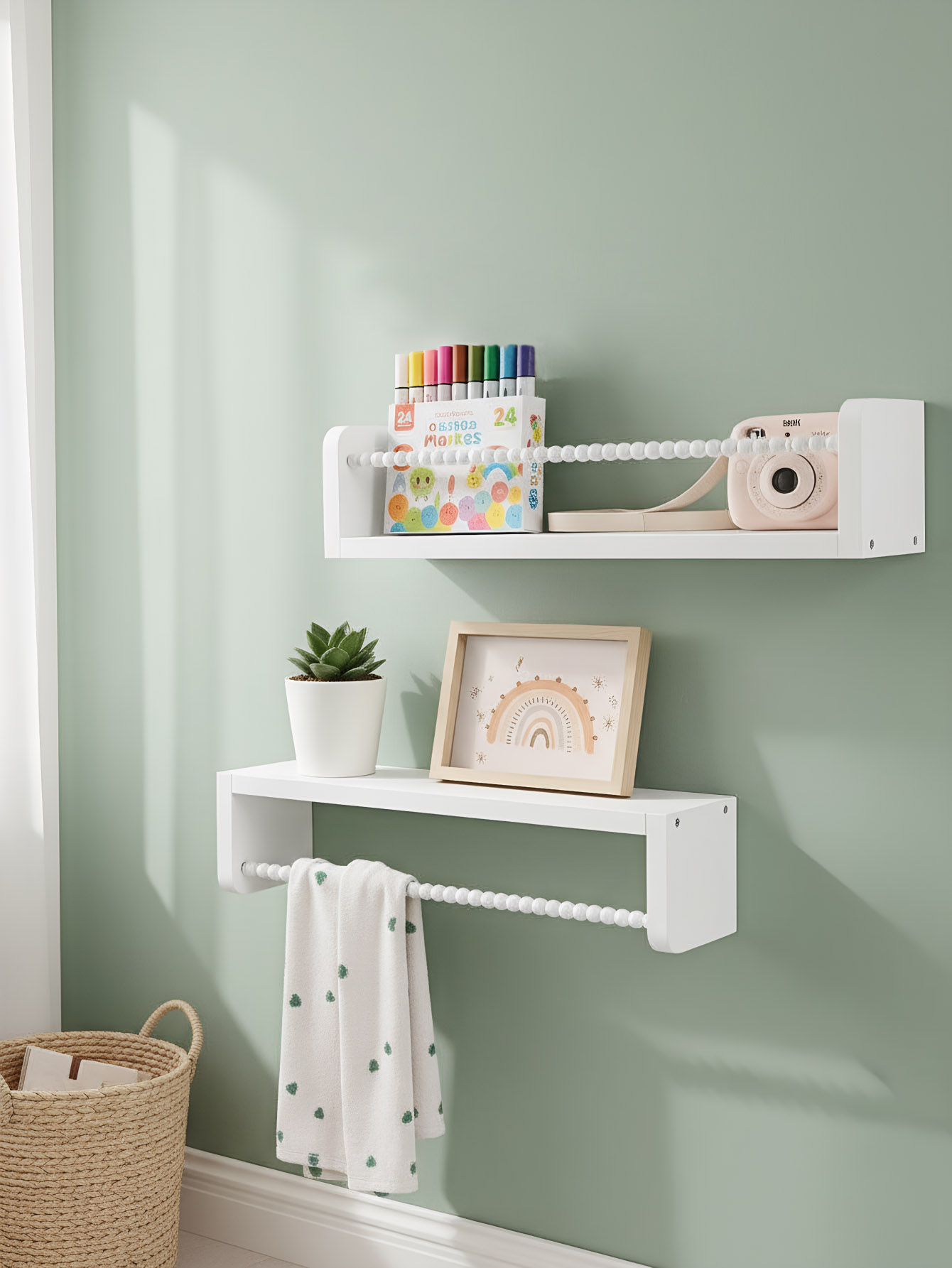 Drewniane półki na książki do  – Baby Nursery Shelves recenzja i cena